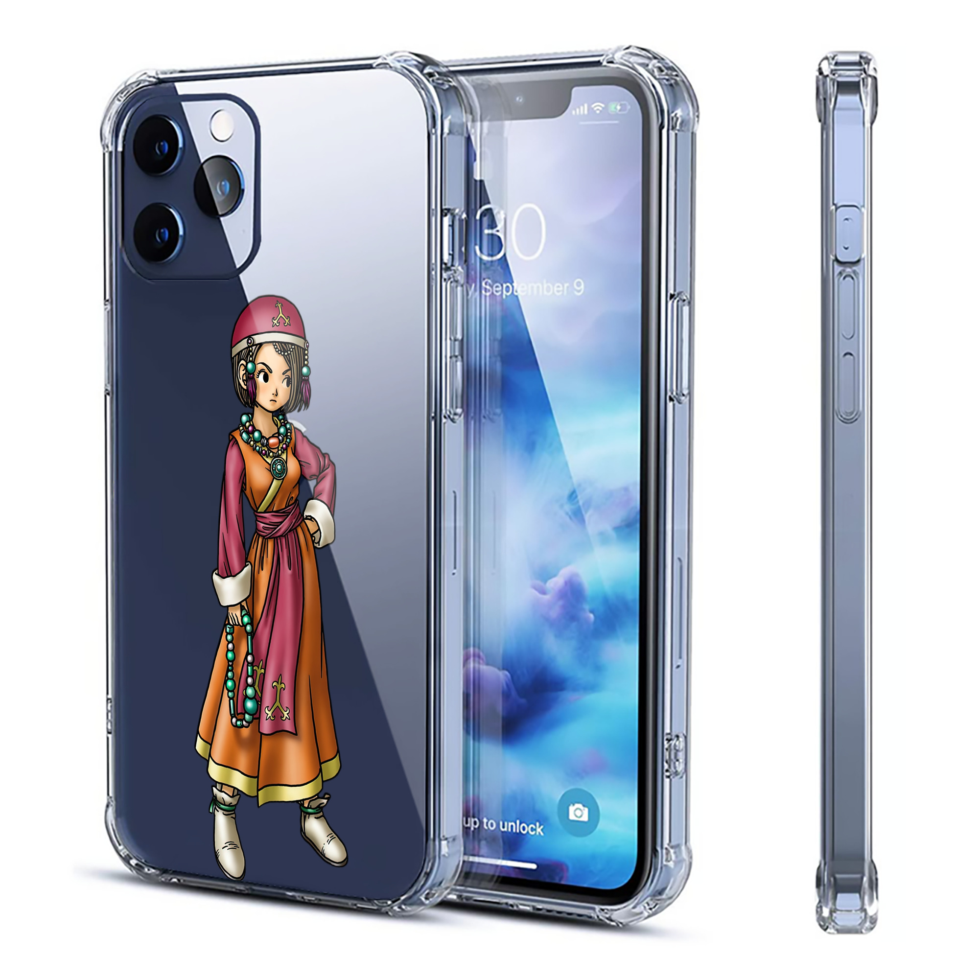 （画像用） ドラゴンクエスト Doragon Kuesuto Dragon Quest 【iPhone 12シリーズ対応】透明スマホケース（クリアソフトケース）